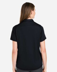 North End NE110W Women’s Revive Coolcore® Polo – Black (on model back)