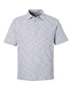 North End NE115 Men’s Eclipse Jacquard Polo – Black Heather