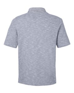 North End NE115 Men’s Eclipse Jacquard Polo – Classic Navy Heather (back)