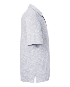 North End NE115 Men’s Eclipse Jacquard Polo – Platinum Heather (side)