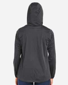 North End NE75W Women’s Network Lightweight Jacket – Carbon Heather (on model back)