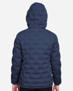 North End NE708W Women’s UTK SubDown Loft Puffer Jacket – Classic Navy/ Carbon (on model back)