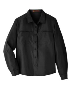 Harriton M580LW Women’s Key West Performance Staff Shirt – Black