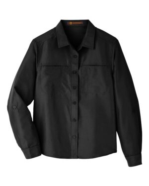 Harriton M580LW Women’s Key West Performance Staff Shirt – Black
