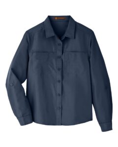 Harriton M580LW Women’s Key West Performance Staff Shirt – Navy