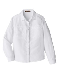 Harriton M580LW Women’s Key West Performance Staff Shirt – White