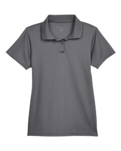 Harriton M315W Women’s Polyester Jersey Polo – Charcoal