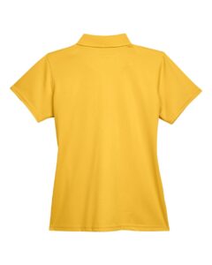 Harriton M315W Women’s Polyester Jersey Polo – Gold (back)