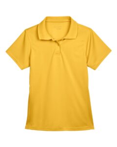 Harriton M315W Women’s Polyester Jersey Polo – Gold