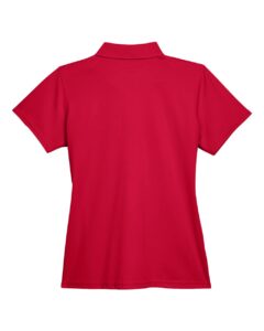 Harriton M315W Women’s Polyester Jersey Polo – Red (back)