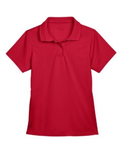 Harriton M315W Women’s Polyester Jersey Polo – Red