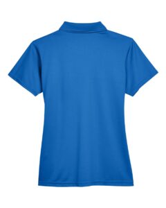 Harriton M315W Women’s Polyester Jersey Polo – True Royal (back)