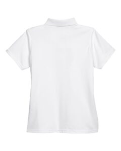 Harriton M315W Women’s Polyester Jersey Polo – White (back)