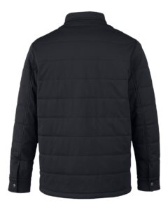 Harriton M821 Unisex Guardian Soft Shell Chore Coat – Black (back)