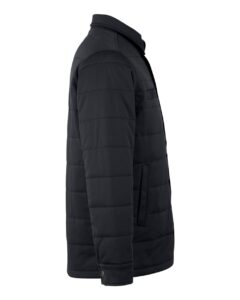 Harriton M821 Unisex Guardian Soft Shell Chore Coat – Black (side)