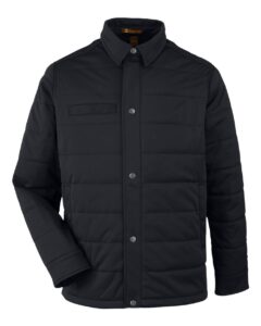 Harriton M821 Unisex Guardian Soft Shell Chore Coat – Black