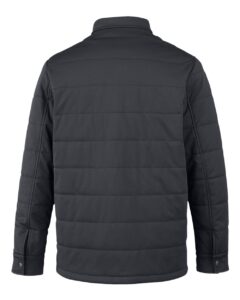 Harriton M821 Unisex Guardian Soft Shell Chore Coat – Dark Charcoal (back)