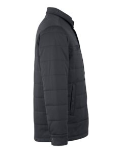 Harriton M821 Unisex Guardian Soft Shell Chore Coat – Dark Charcoal (side)