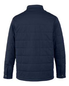 Harriton M821 Unisex Guardian Soft Shell Chore Coat – Dark Navy (back)