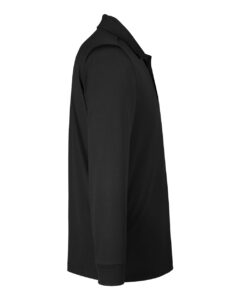Harriton M348LT Men’s Tall Advantage Long Sleeve Snag Protection Plus IL Polo – Black (side)