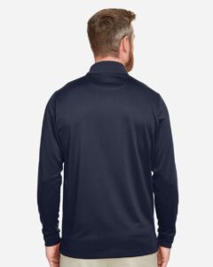Harriton M348LT Men’s Tall Advantage Long Sleeve Snag Protection Plus IL Polo – Dark Navy (on model back)