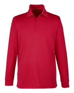 Harriton M348LT Men’s Tall Advantage Long Sleeve Snag Protection Plus IL Polo – Red