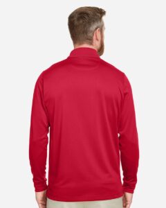 Harriton M348LT Men’s Tall Advantage Long Sleeve Snag Protection Plus IL Polo – Red (on model back)