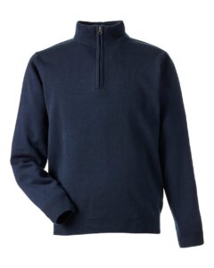 Harriton M421 Unisex Pilbloc™ Quarter-Zip Pullover Sweater – Dark Navy