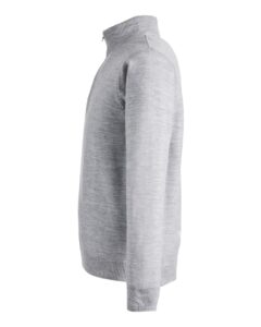 Harriton M421 Unisex Pilbloc™ Quarter-Zip Pullover Sweater – Grey Heather (side)