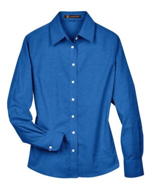Harriton M600W Women’s Oxford Dress Shirt – French Blue
