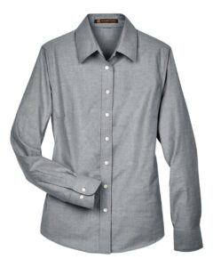 Harriton M600W Women’s Oxford Dress Shirt – Oxford Grey