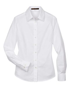 Harriton M600W Women’s Oxford Dress Shirt – White