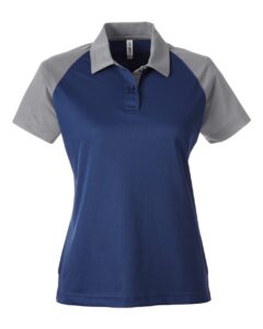 Team 365 TT21CW Women’s Command Snag-Protection Colorblock Polo – Sport Dark Navy/ Sport Graphite