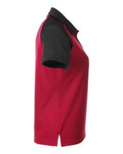Team 365 TT21CW Women’s Command Snag-Protection Colorblock Polo – Sport Red/ Black (side)