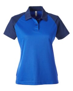 Team 365 TT21CW Women’s Command Snag-Protection Colorblock Polo – Sport Royal/ Sport Dark Navy