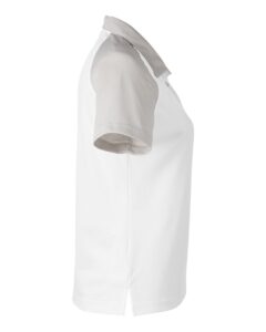 Team 365 TT21CW Women’s Command Snag-Protection Colorblock Polo – White/ Sport Silver (side)