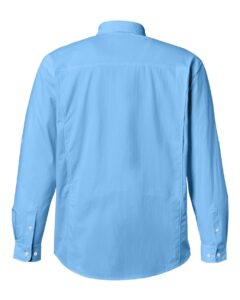 HUK H150184 Men’s Creekbed Pocket Fishing Shirt – Marolina Blue (back)