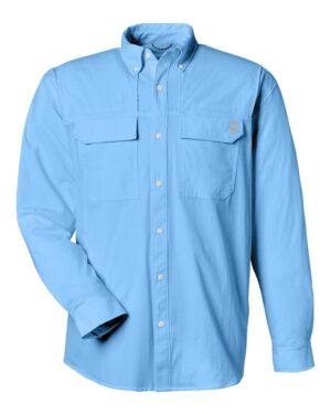 HUK H150184 Men’s Creekbed Pocket Fishing Shirt – Marolina Blue