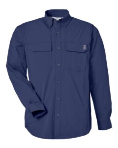 HUK H150184 Men’s Creekbed Pocket Fishing Shirt – Naval Academy