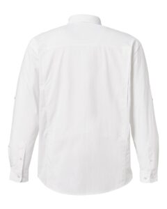HUK H150184 Men’s Creekbed Pocket Fishing Shirt – White (back)