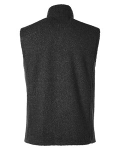 North End NE714 Men’s Aura Sweater Fleece Vest – Black/ Black (back)
