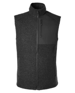 North End NE714 Men’s Aura Sweater Fleece Vest – Black/ Black