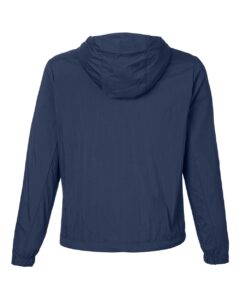 North End NE810W Women’s Aura Lightweight Packable Anorak – Classic Navy/ Carbon (back)