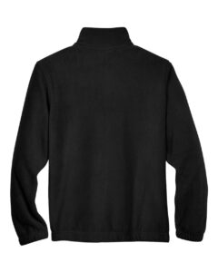 Harriton M990Y Youth Full-Zip Fleece – Black (back)