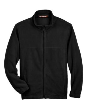 Harriton M990Y Youth Full-Zip Fleece – Black