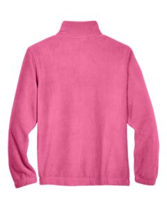 Harriton M990Y Youth Full-Zip Fleece – Charity Pink (back)