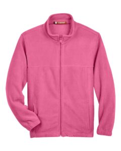 Harriton M990Y Youth Full-Zip Fleece – Charity Pink