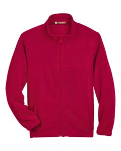 Harriton M990Y Youth Full-Zip Fleece – Red