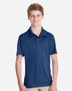 Team 365 TT51Y Youth Zone Performance Polo – Sport Dark Navy (on model)