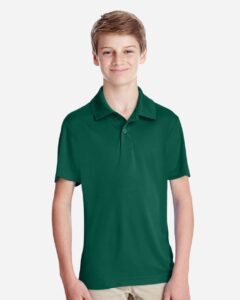 Team 365 TT51Y Youth Zone Performance Polo – Sport Forest (on model)